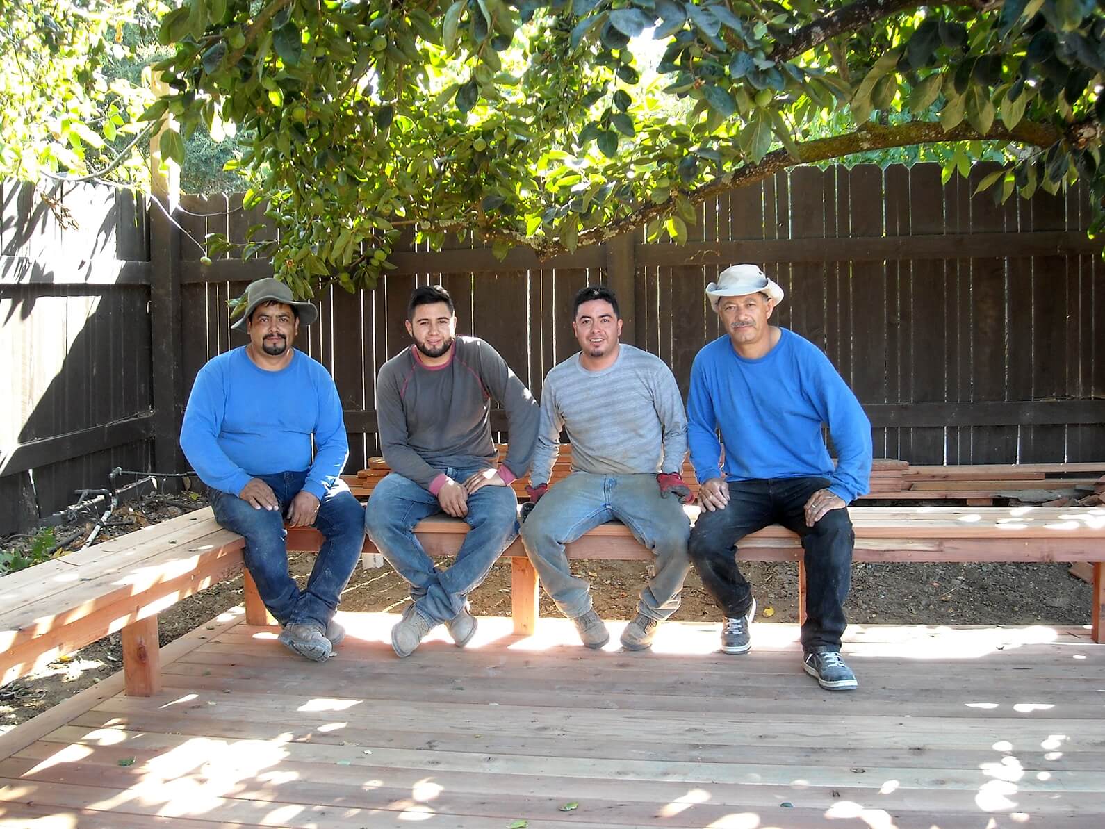 Sept 2019.  Nelson and his crew on the beautiful deck they built!