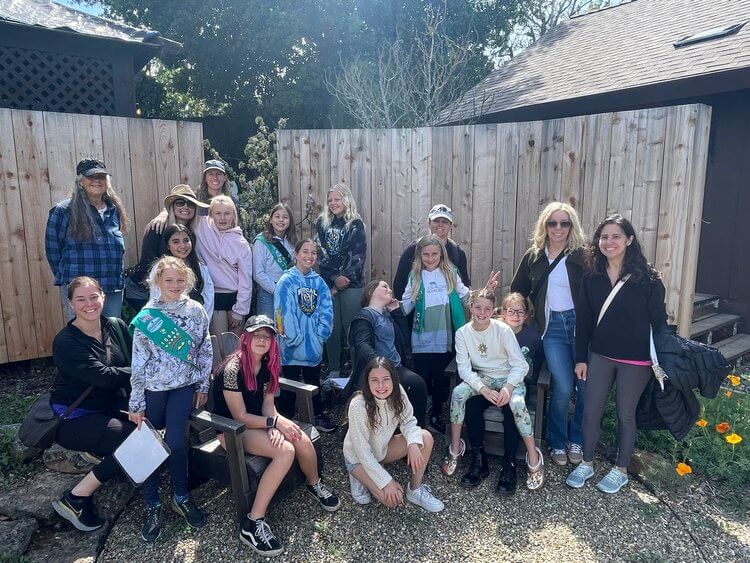 3 local 5th Grade Girl Scout troops mainly from Neil Cummins visiting HGH