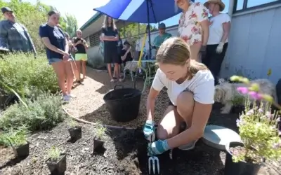 Home Ground Habitats donates plants for Pleasant Valley Elementary School